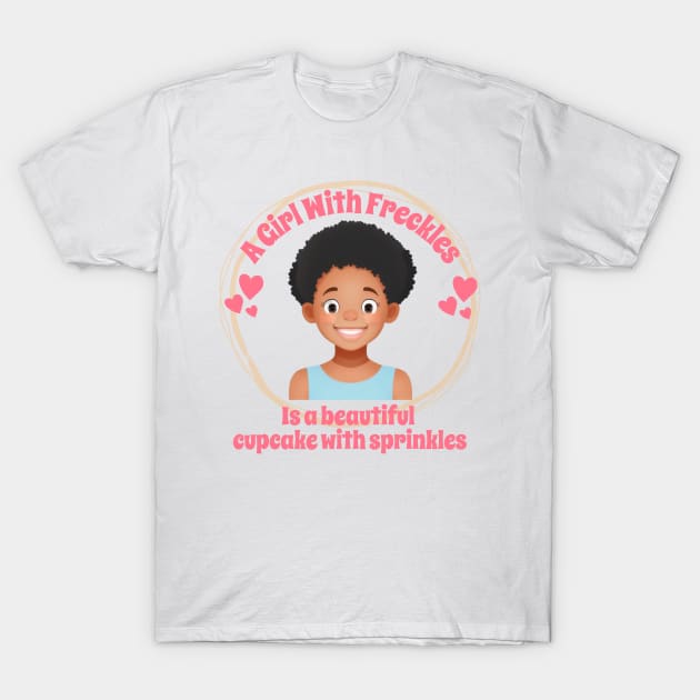 A Girl With Freckles Beautiful T-Shirt by Chris Coolski